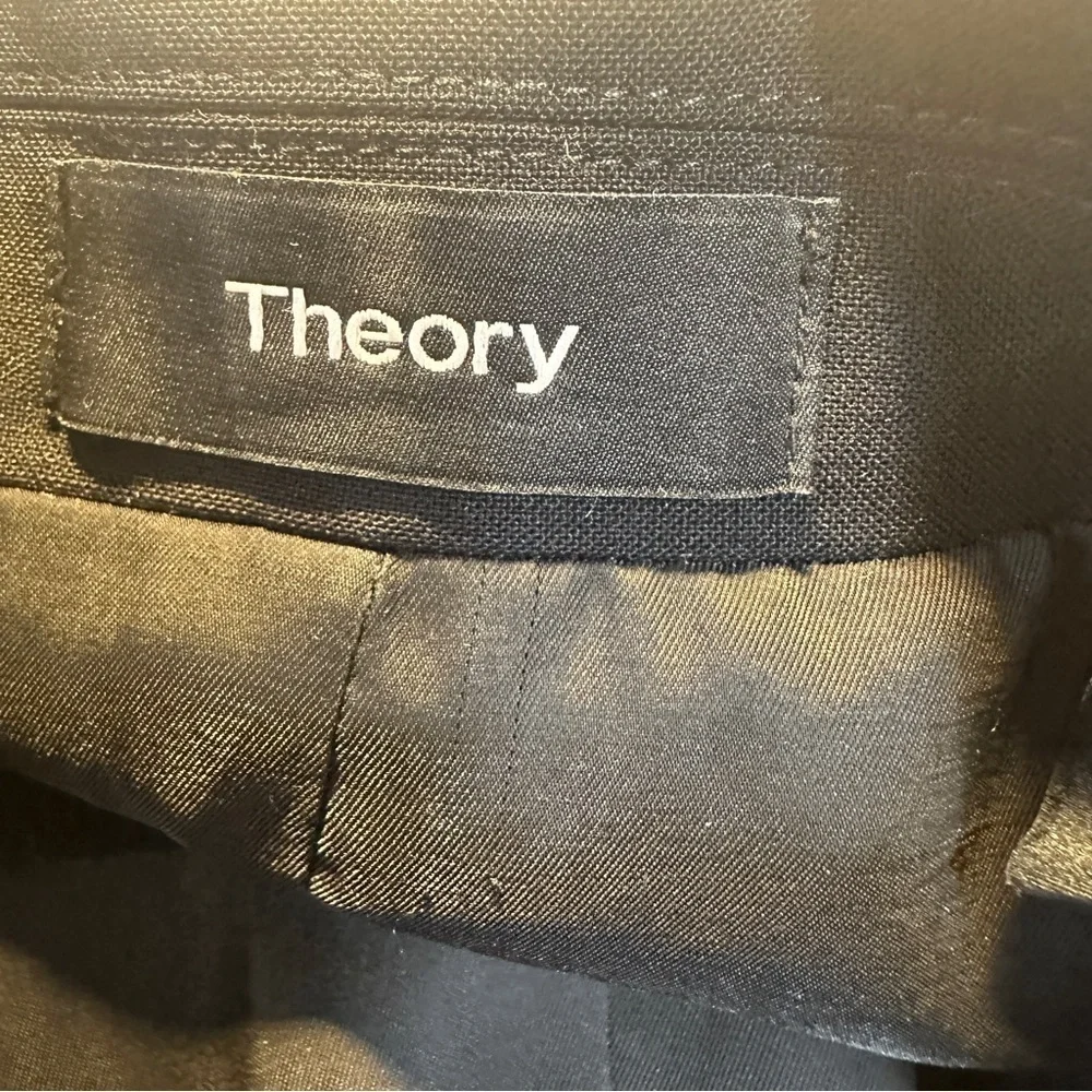 Theory Women’s Virgin Wool Nicholle 2 Sevona Black 2 Button Blazer Size 4 Career